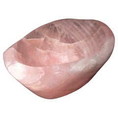 Grand bol en quartz rose, 11.5" (11.5")