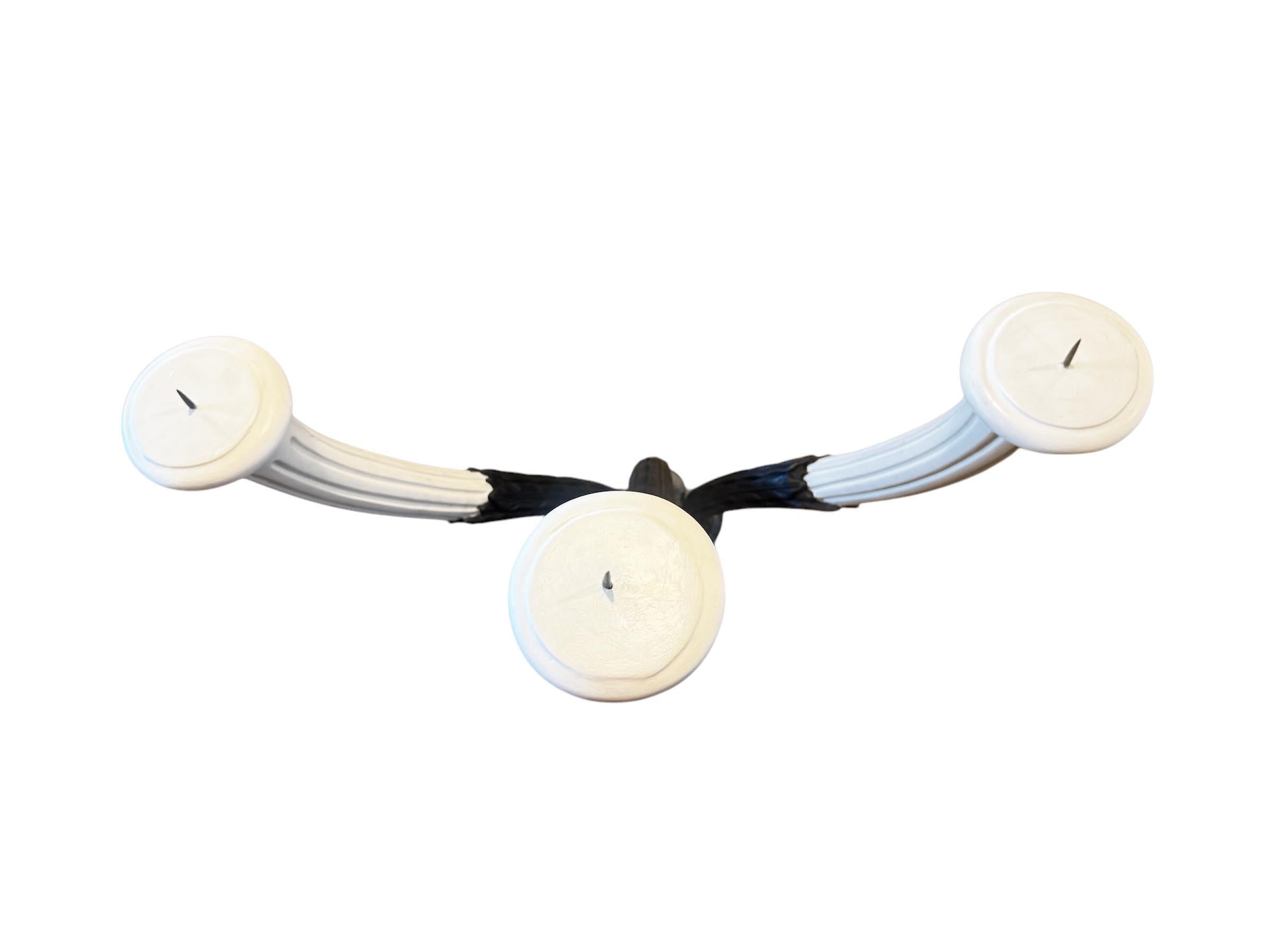 Large Rose Tarlow 3 Arm Candle Sconce In Good Condition For Sale In Scottsdale, AZ