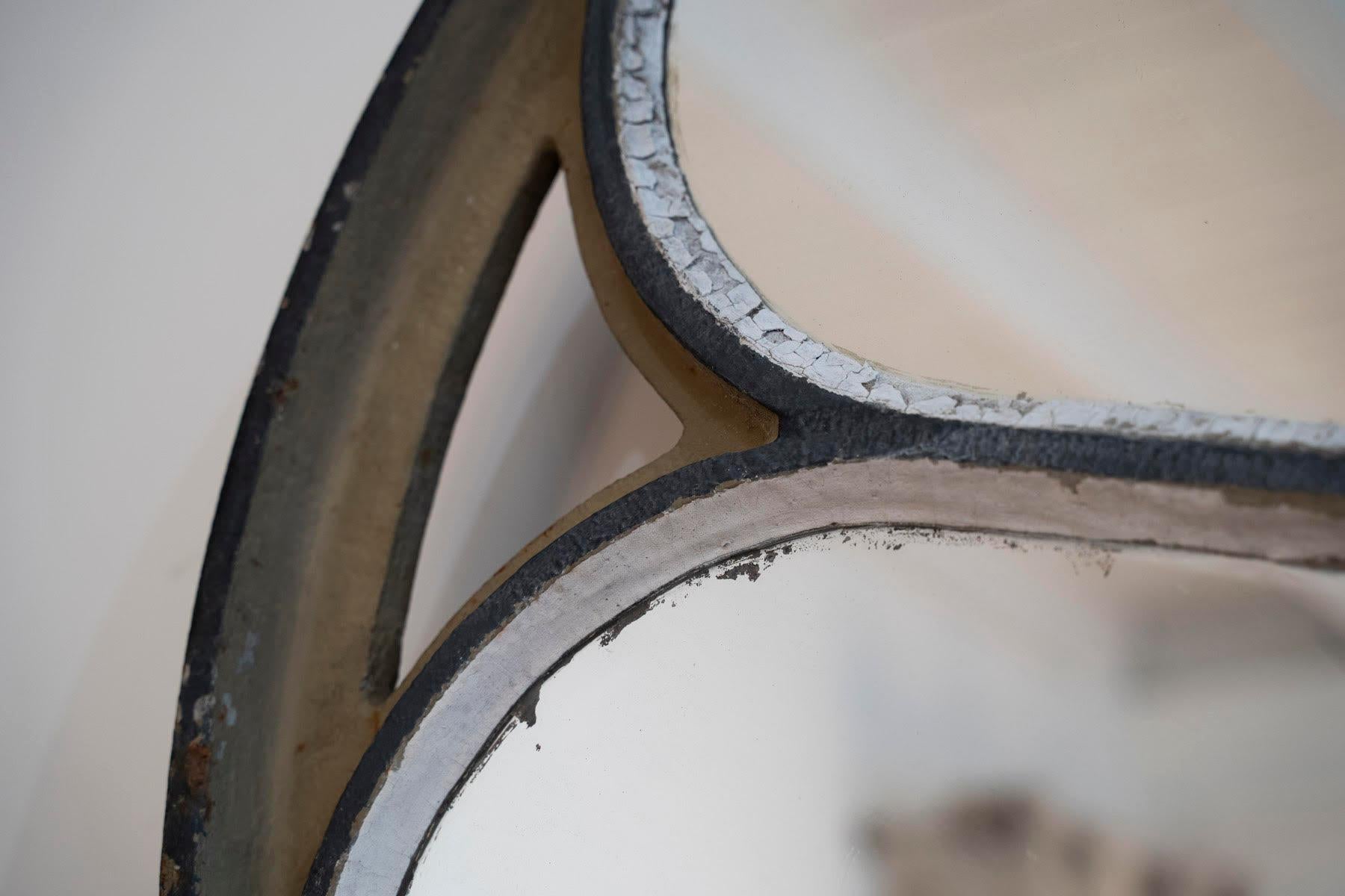 Large Rose Window of the Baltard Pavilion, Transformed into a Mirror, Cast Iron. (Napoleon III.) im Angebot
