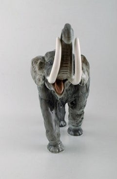 Large Rosenthal Mammoth / Elephant in Hand Painted Porcelain, 1930s