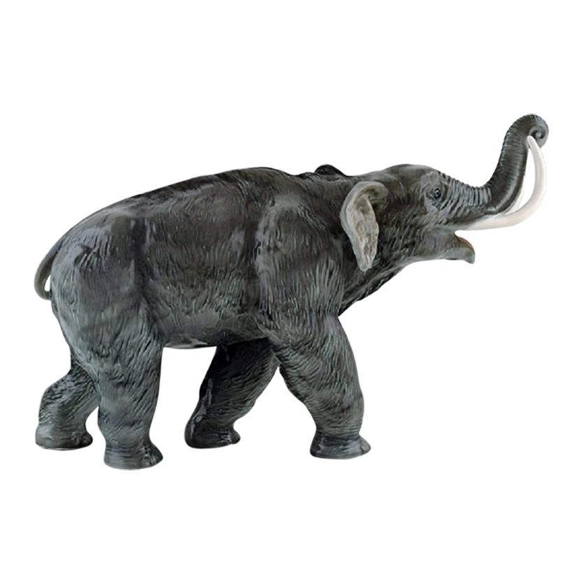 Large Rosenthal Mammoth / Elephant in Hand Painted Porcelain, 1930s