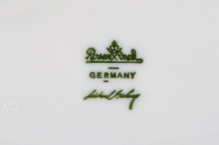 Large Rosenthal Vase / Flowerpot Decorated with Colorful Flowers, 1970s