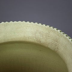 Large Roseville Art Pottery Green Planter in Donatello Pattern Mid 20thC