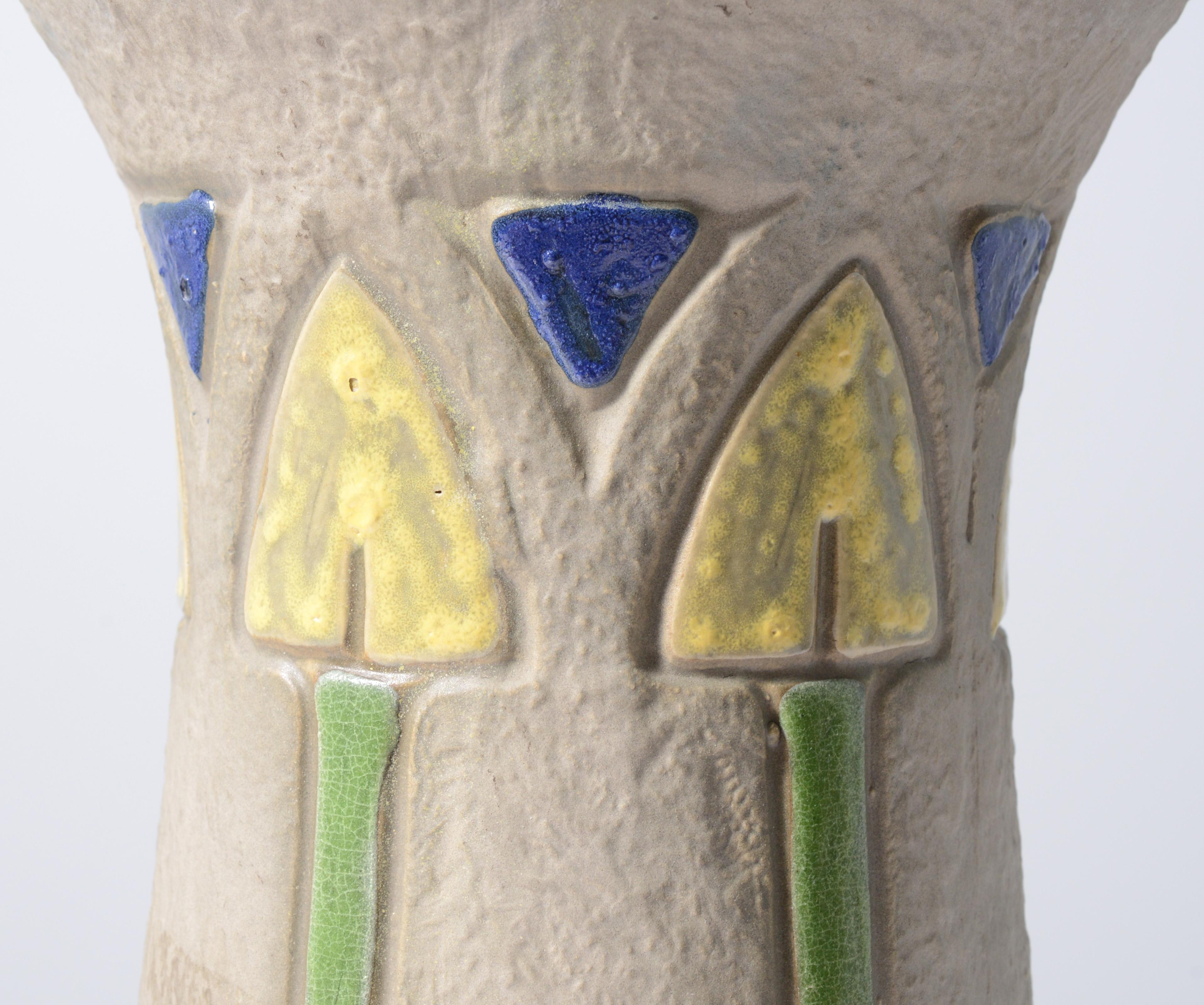 Grande Roseville Pottery Co. Jarrón MOSTIQUE Spade, 15 