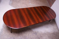 Großer Esstisch aus Rosenholz und Messing von Henning Kjærnulf für Sorø