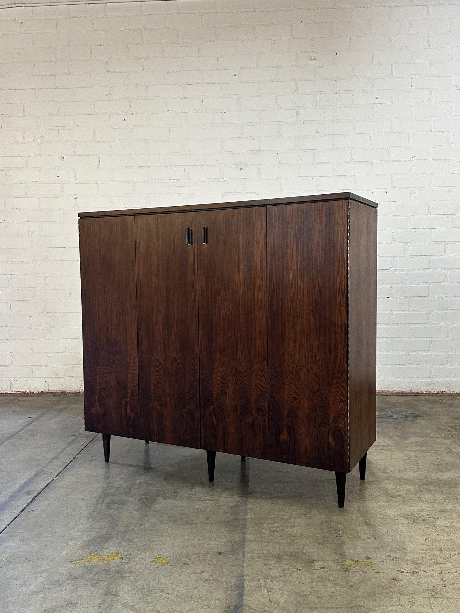Large Rosewood Armoire circa 1960s For Sale 7