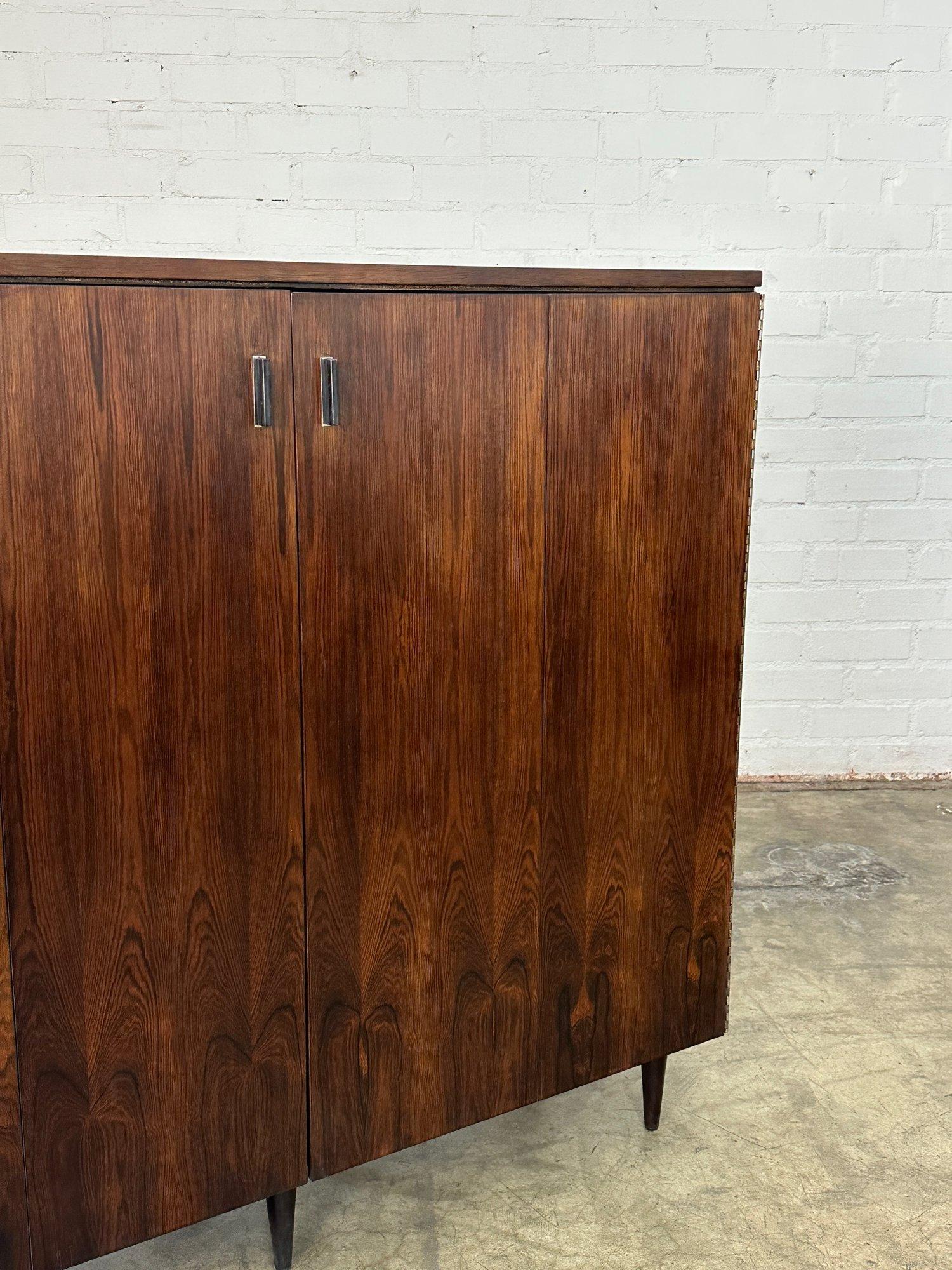 Large Rosewood Armoire circa 1960s In Good Condition For Sale In Los Angeles, CA