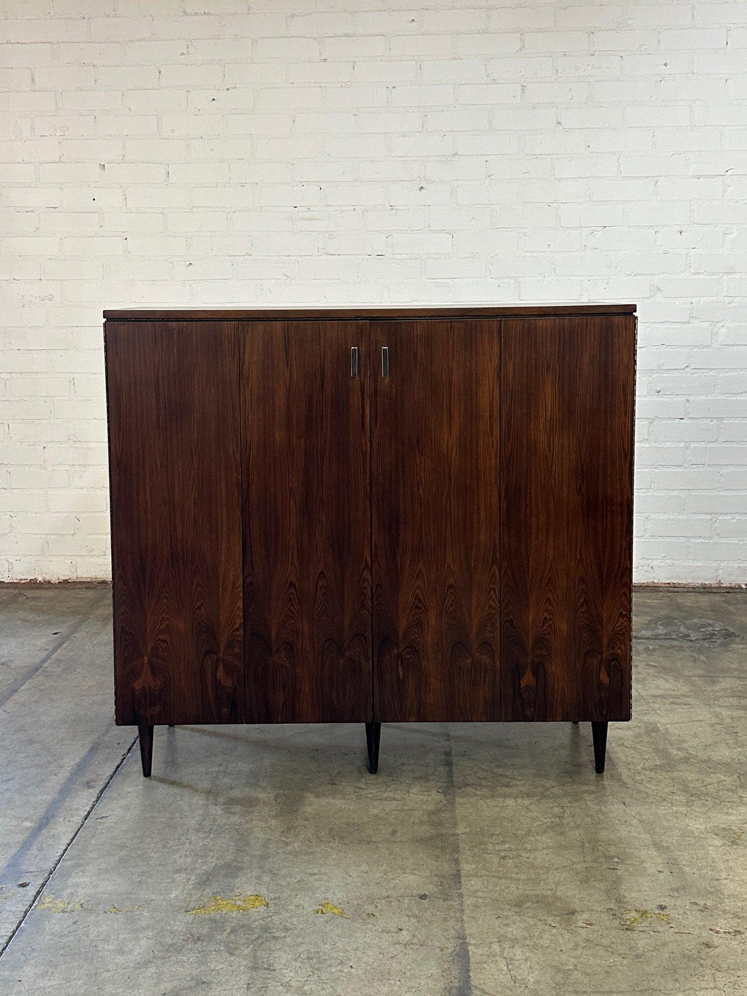 Late 20th Century Large Rosewood Armoire circa 1960s For Sale