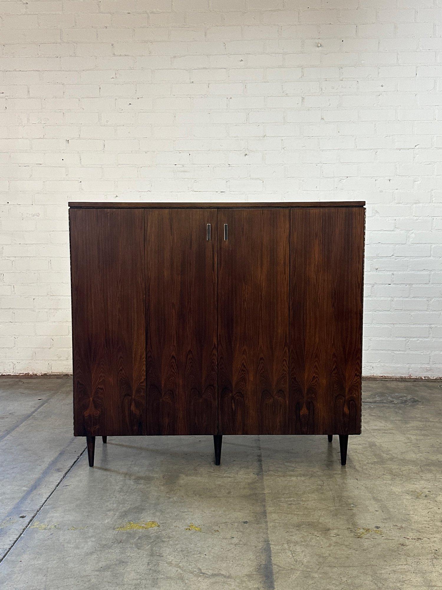 Large Rosewood Armoire circa 1960s For Sale 3