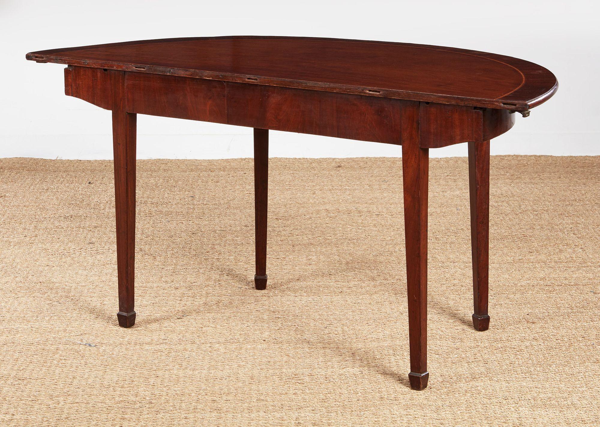 Large Rosewood Banded Mahogany Dining Table For Sale 5