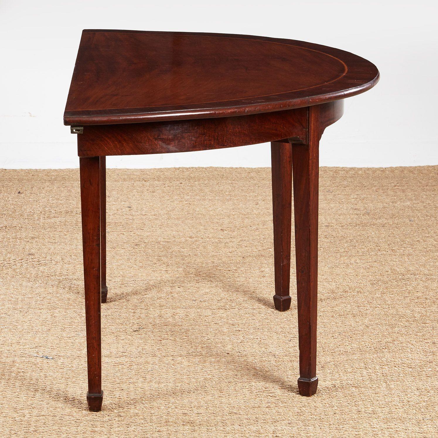 Large Rosewood Banded Mahogany Dining Table For Sale 2