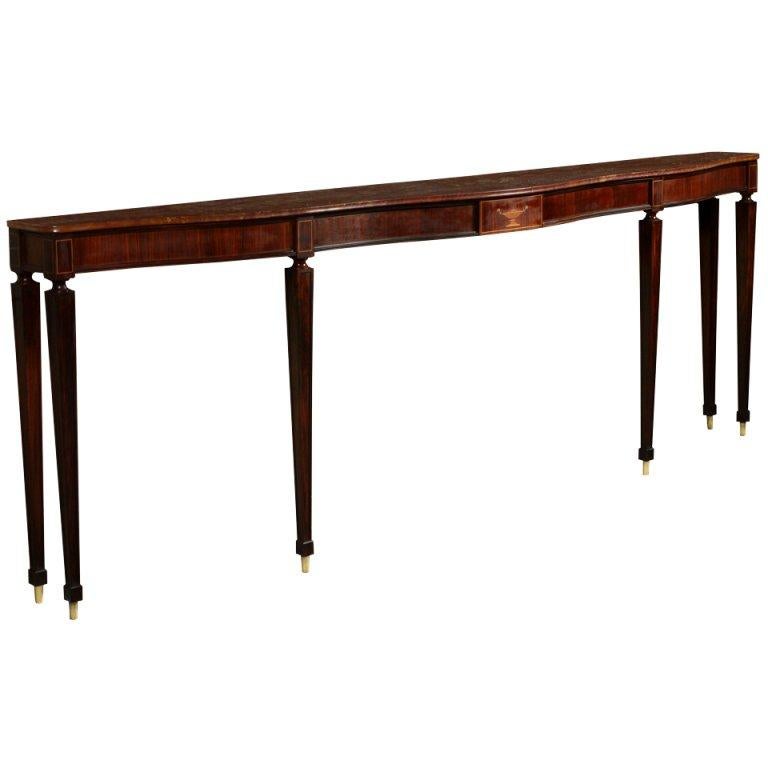 Large Rosewood Console by Paolo Buffa