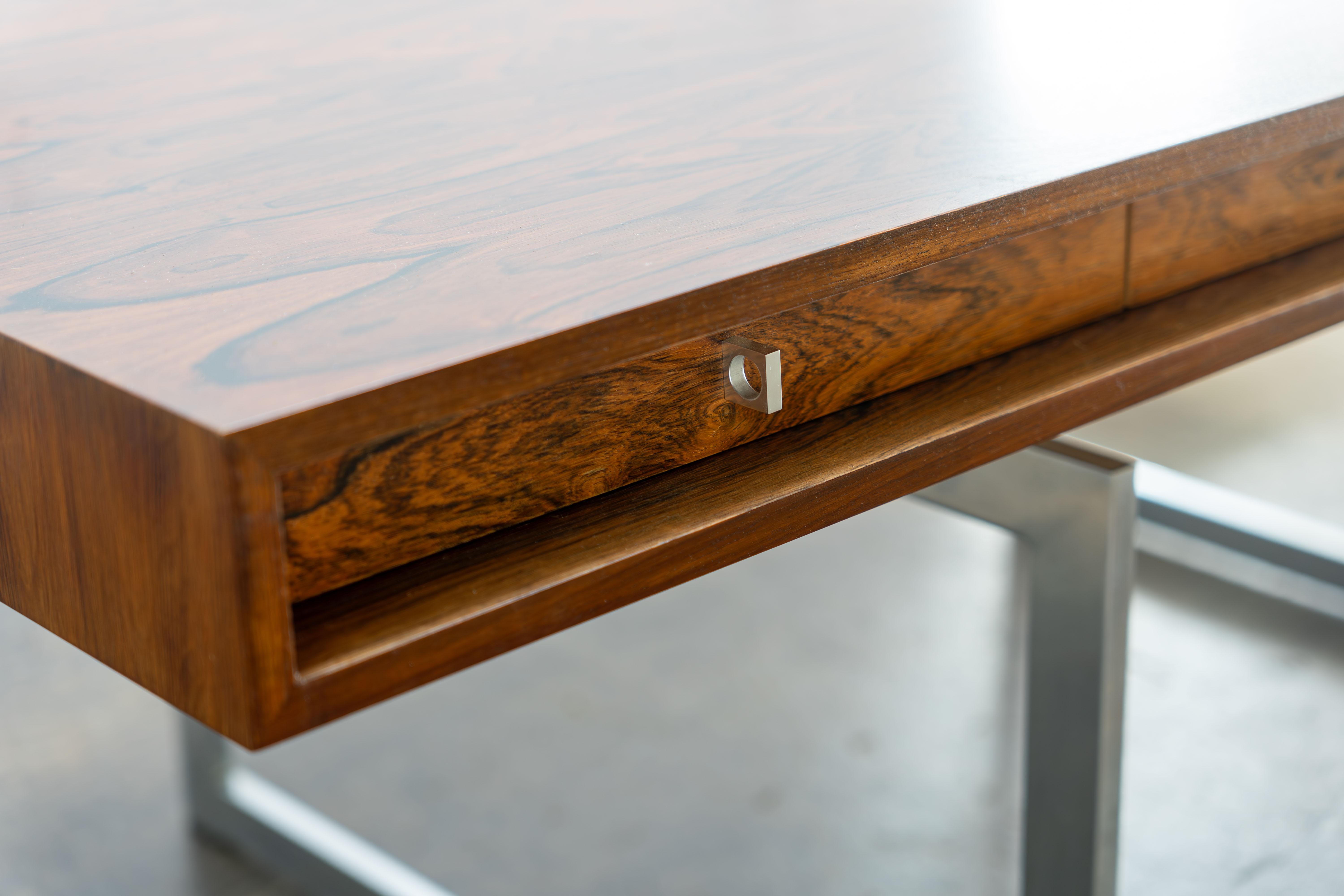 Großer Palisanderschreibtisch und -anrichte von Bodil Kjaer für E. Pedersen & Søn, 1959 im Angebot 6