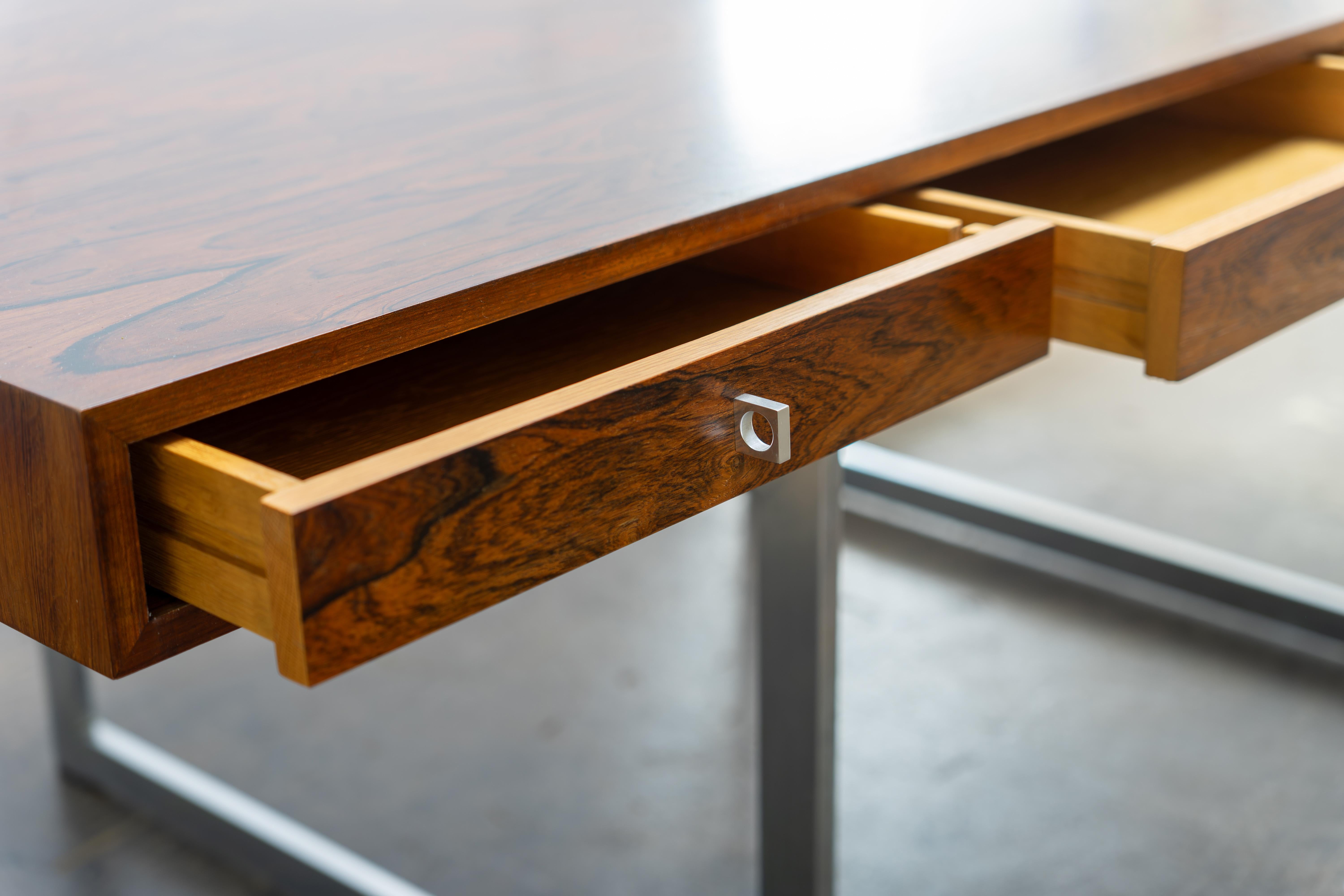 Großer Palisanderschreibtisch und -anrichte von Bodil Kjaer für E. Pedersen & Søn, 1959 im Angebot 7