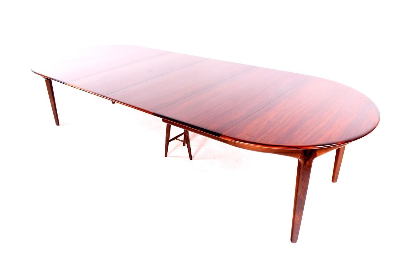 Large Rosewood Dining Table by Henning Kjærnulf for Soro 6