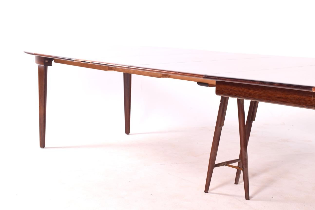 Large Rosewood Dining Table by Henning Kjærnulf for Soro 8