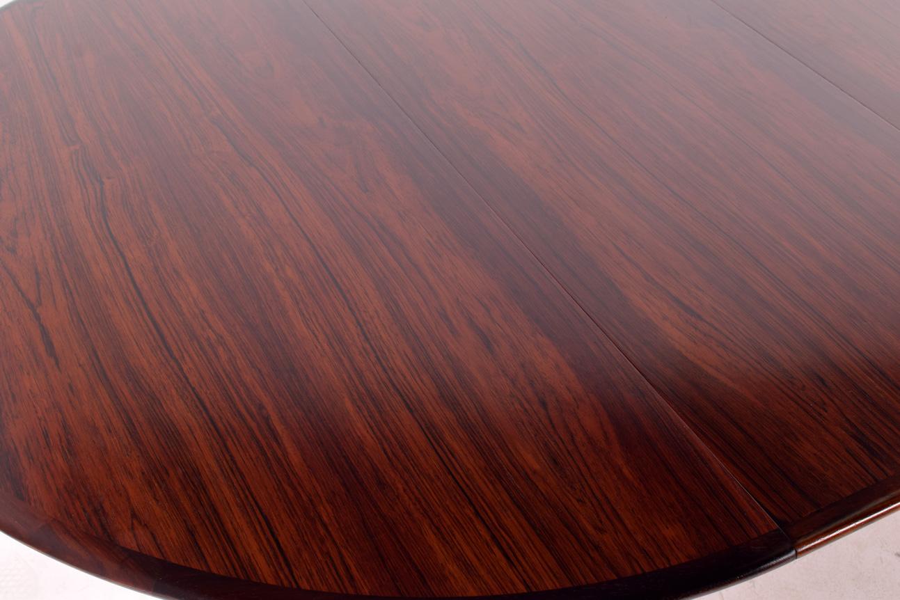 Large Rosewood Dining Table by Henning Kjærnulf for Soro 9