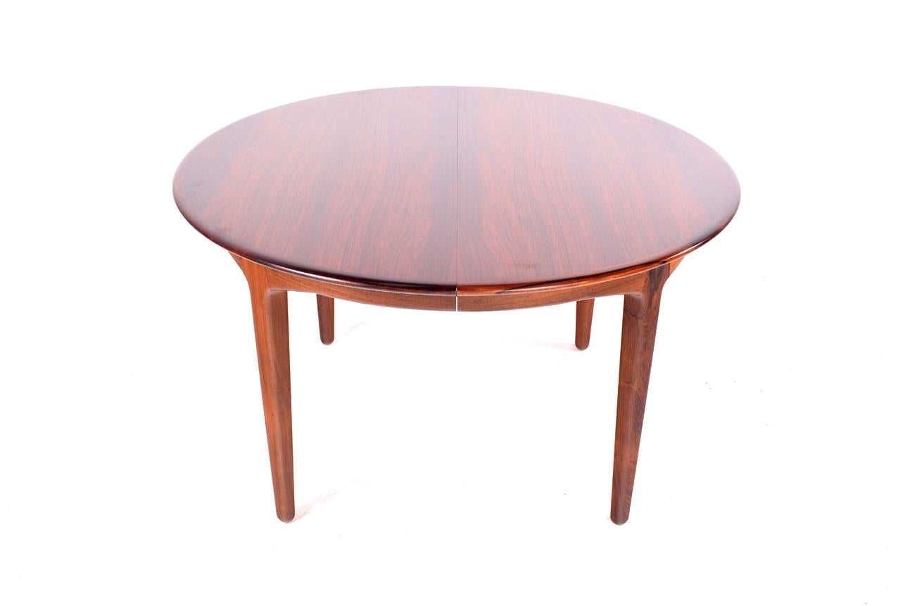 Mid-Century Modern Large Rosewood Dining Table by Henning Kjærnulf for Soro