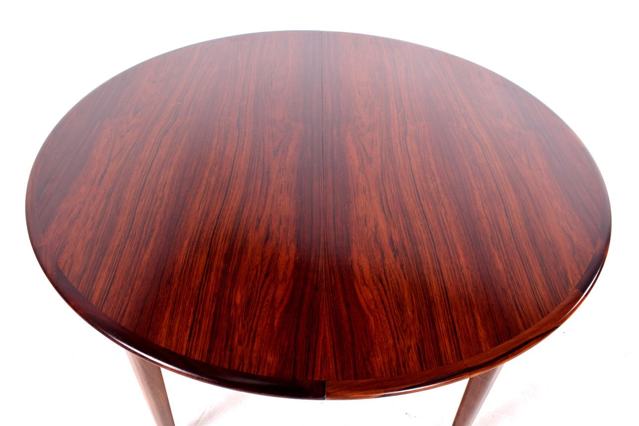 Danish Large Rosewood Dining Table by Henning Kjærnulf for Soro