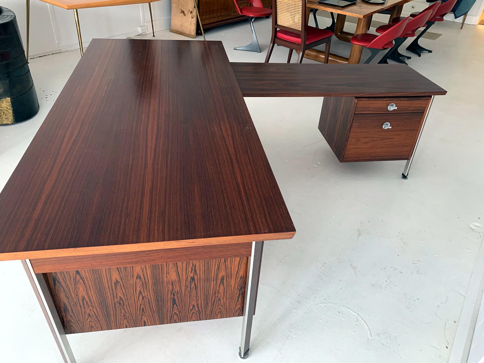 Scandinavian Modern Large Rosewood 'Diplomat