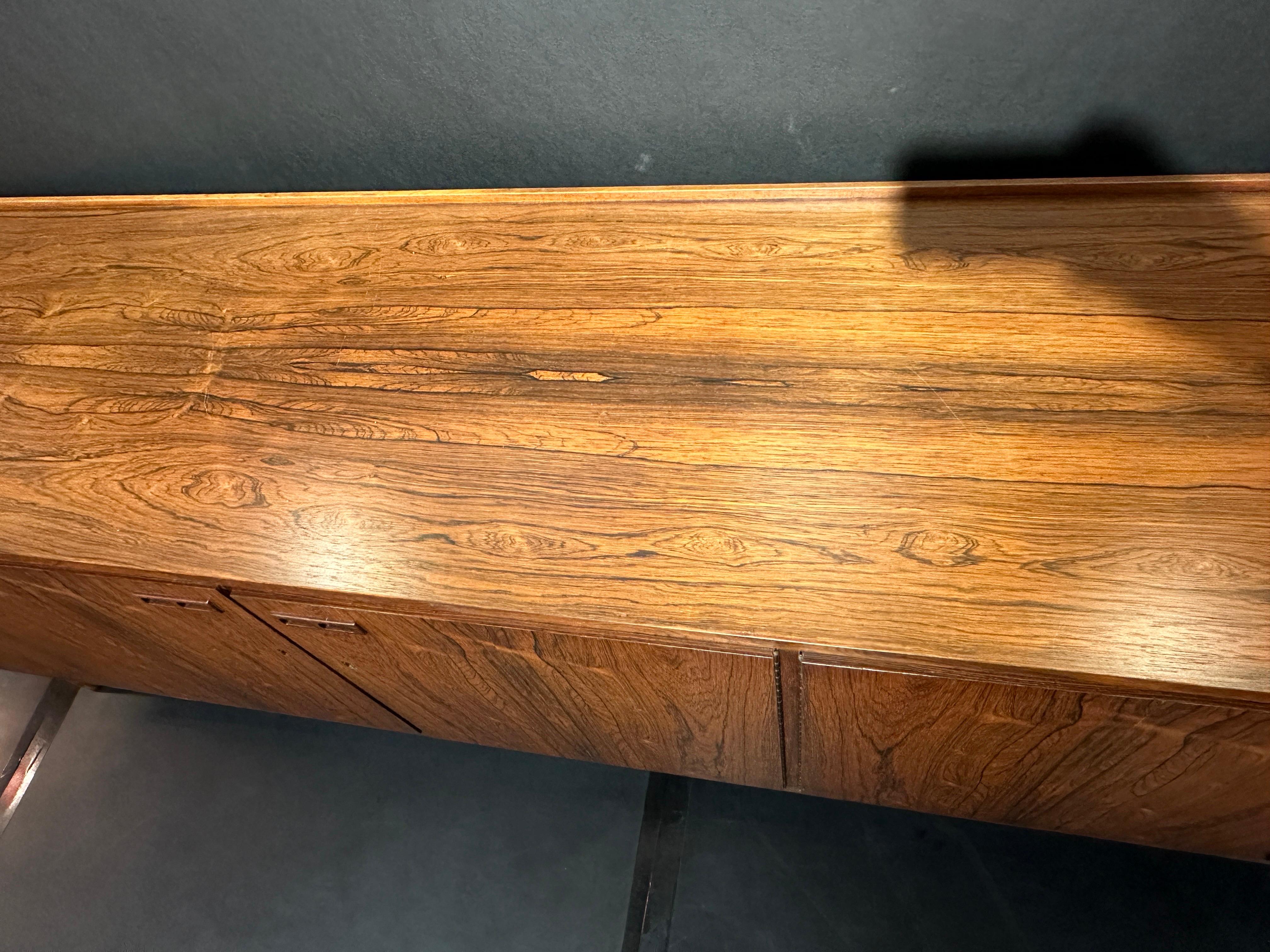 Veneer Large Rosewood Sideboard  For Sale