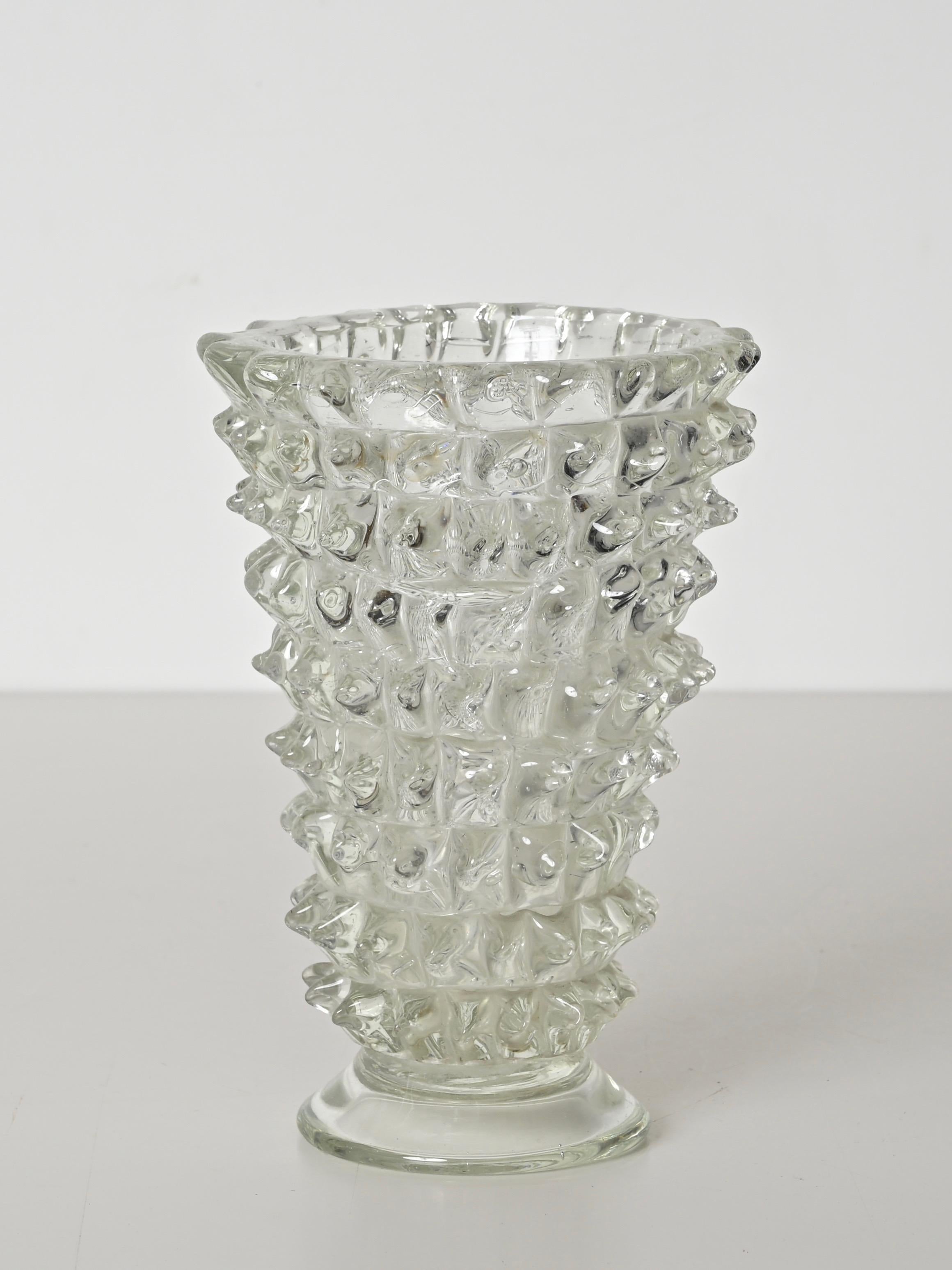 Large Rostrato Murano Blown Glass Vase by Ercole Barovier, Italy 1940s In Good Condition In Roma, IT