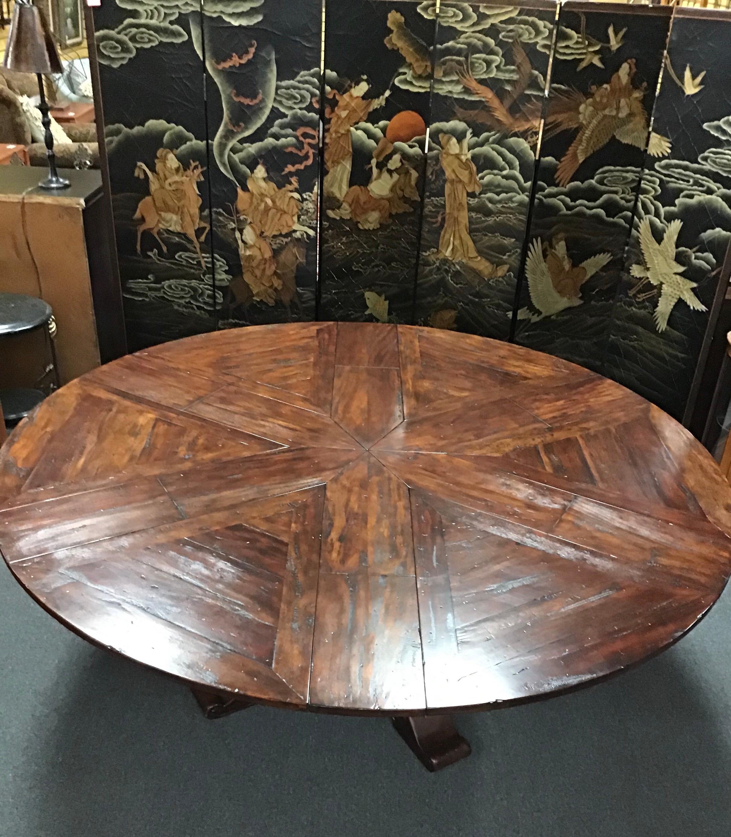 round adjustable dining table