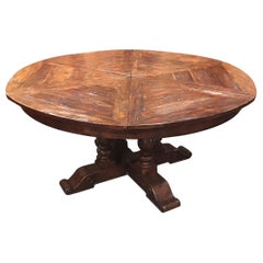 Large Round Adjustable "Sylvan II" Dining Table by Theodore Alexander