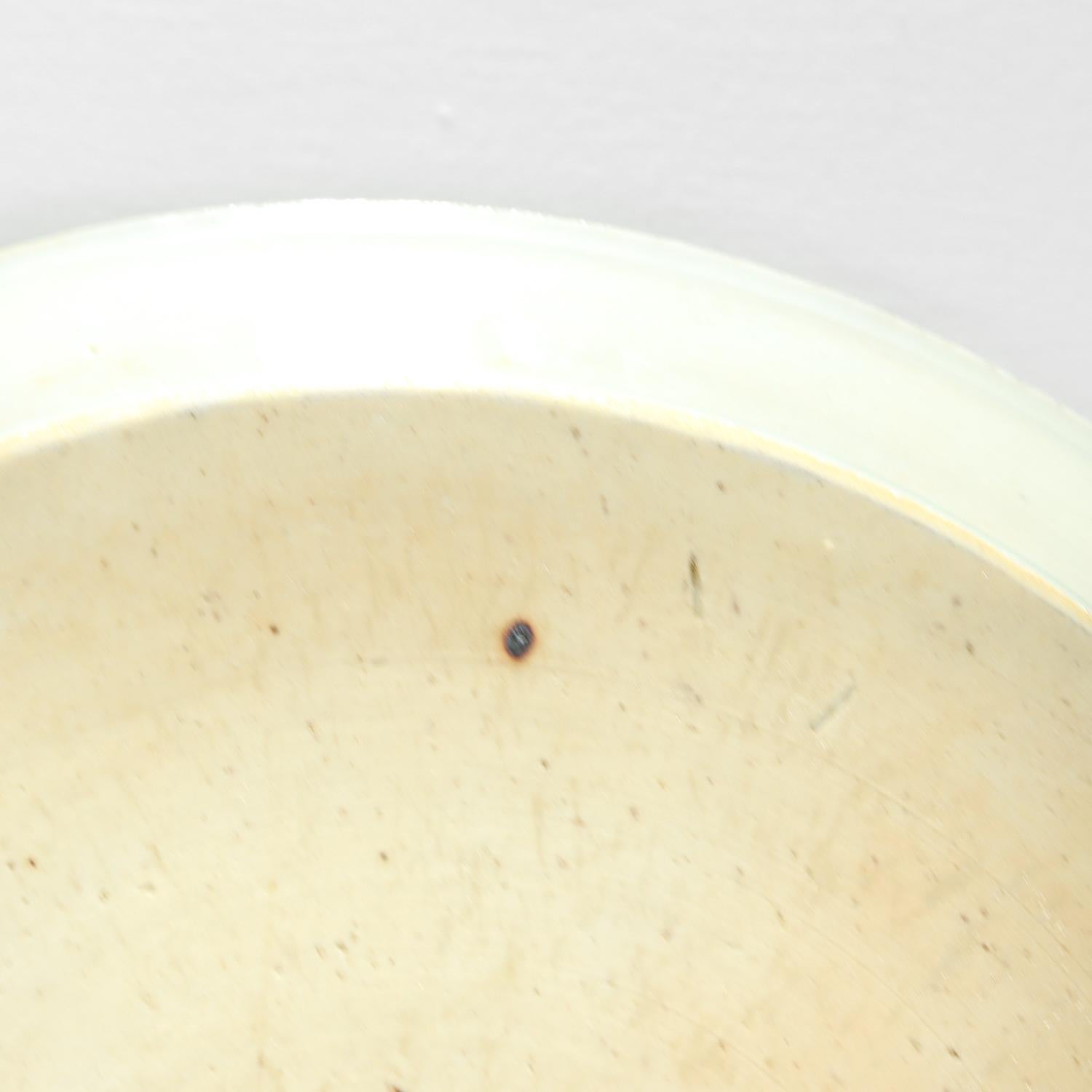 Large Round Antique Blue & White Canton Pattern Chinese Export Porcelain Serving For Sale 11