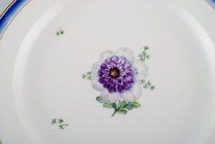 Large Round Antique Royal Copenhagen Dish in Hand Painted Porcelain