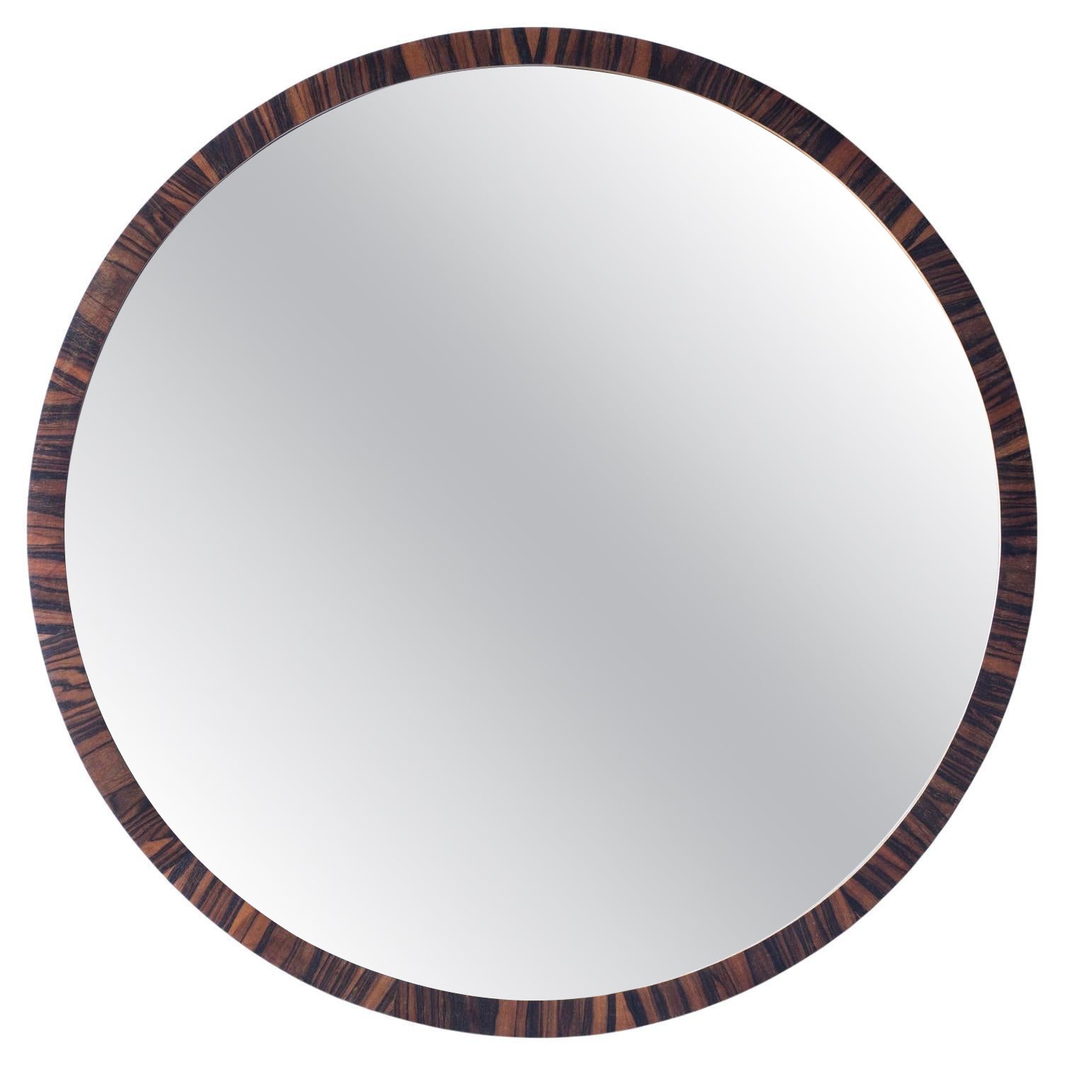 Large round Art Deco mirror in the style of Axel Einar Hjorth and NK, 1930s in vendita