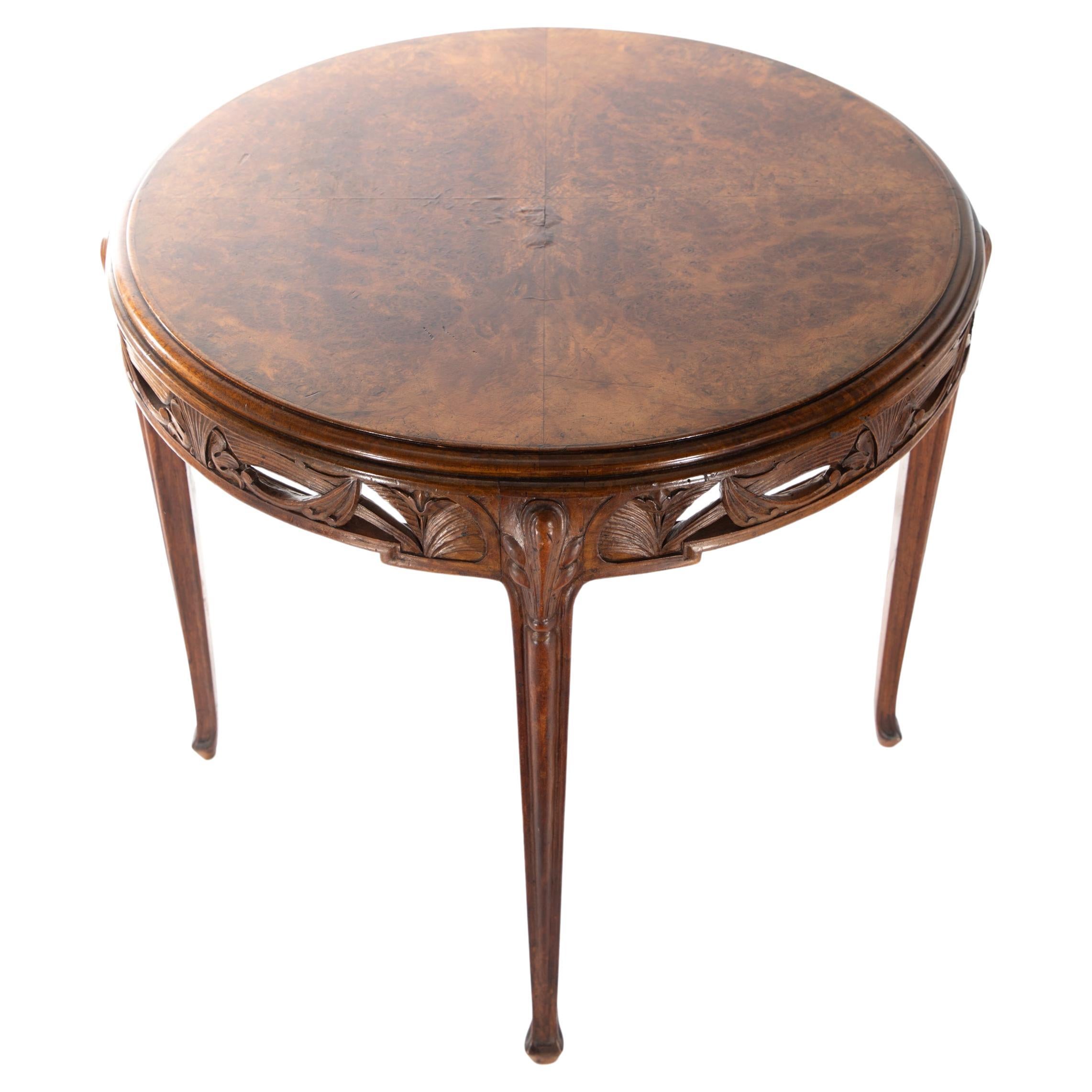 Large Round Art Deco Style Table For Sale