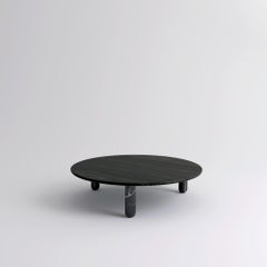 Large Round Black Marble "Sunday" Coffee Table, Jean-Baptiste Souletie