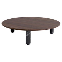 Grande table basse ronde en marbre noir "Sunday", Jean-Baptiste Souletie