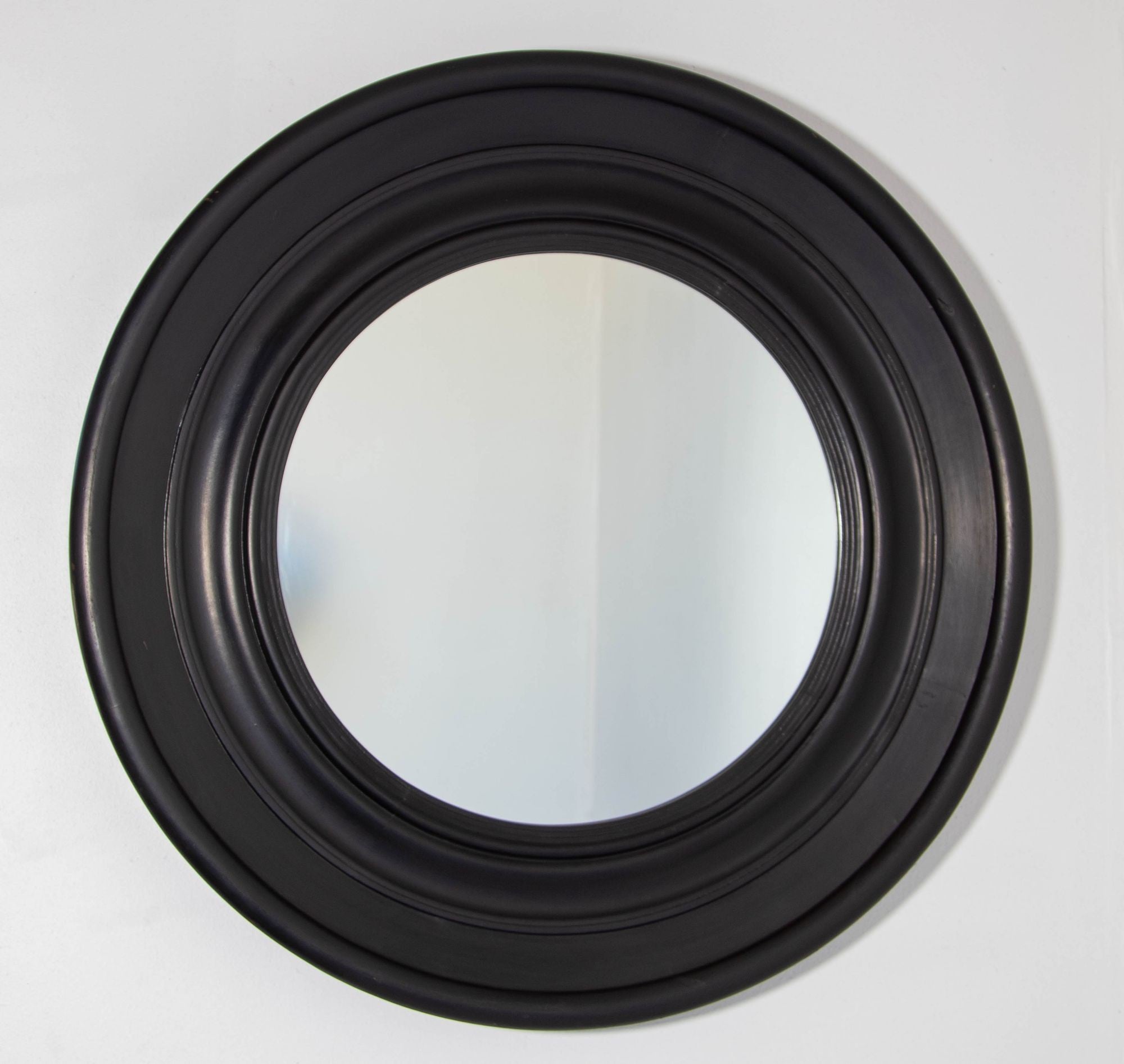 Espejo redondo grande pintado de negro en venta