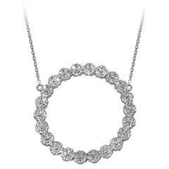 Large Round Blossom Gemstone Necklace