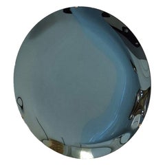 Large Round blue concave mirror, 118 cm