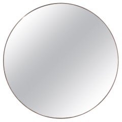 Large Round Brass Wall Mirror, Italy, circa 1955 Large Round Brass Wall Mirror, Italy, circa 1955
