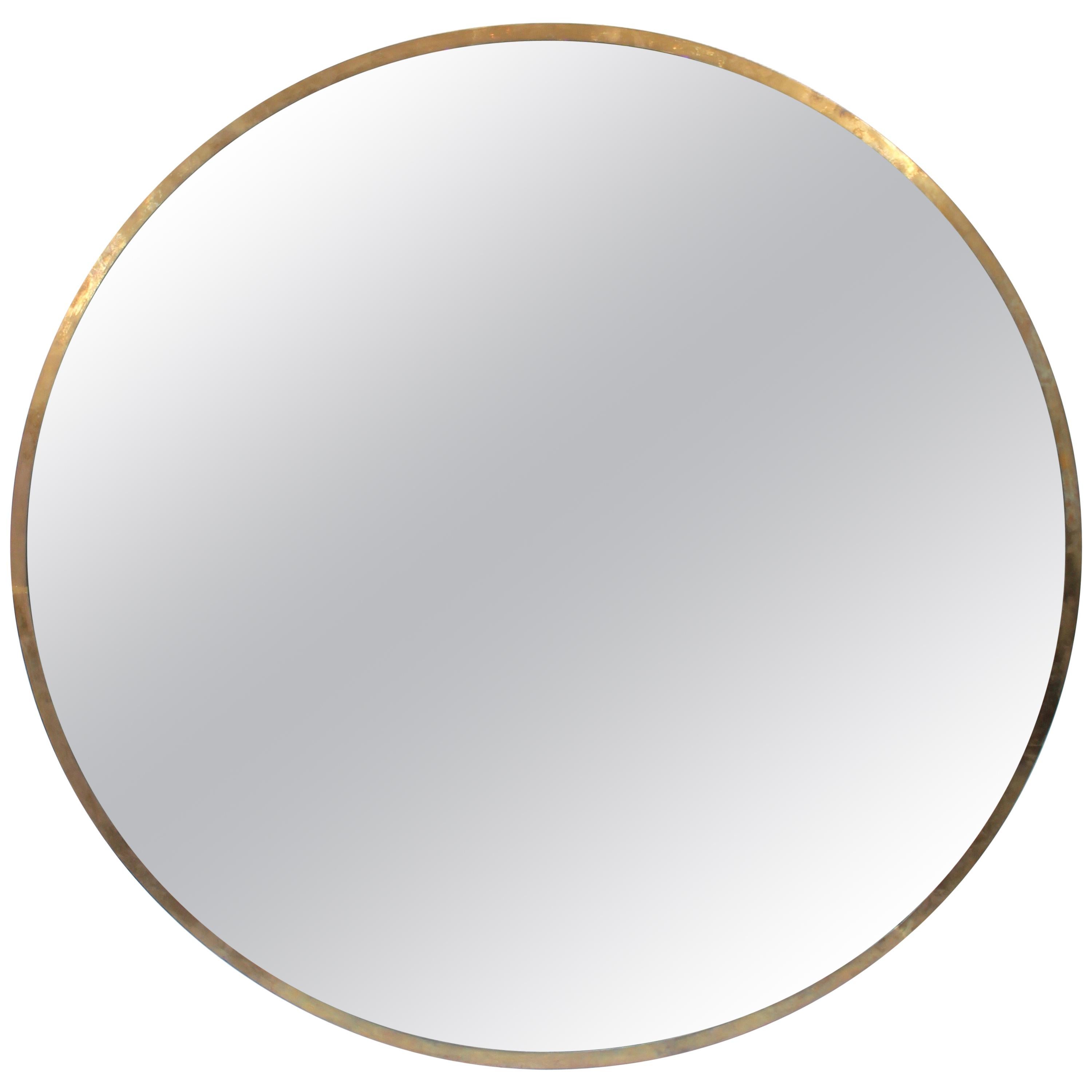 Large Round Bronze Mirror