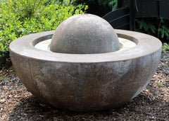 Large Round Bronze Outdoor Electric Reservoir Water Fountain