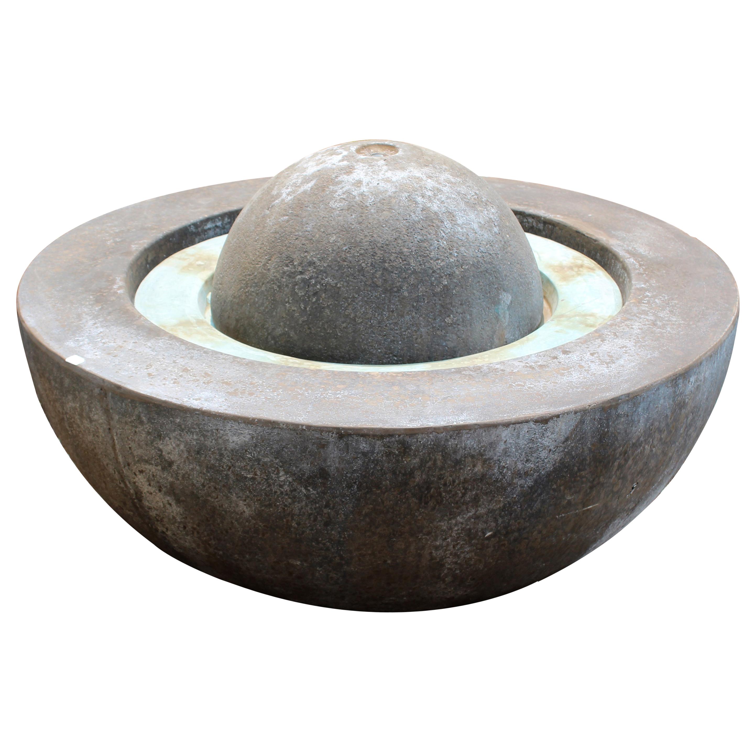 Large Round Bronze Outdoor Electric Reservoir Water Fountain