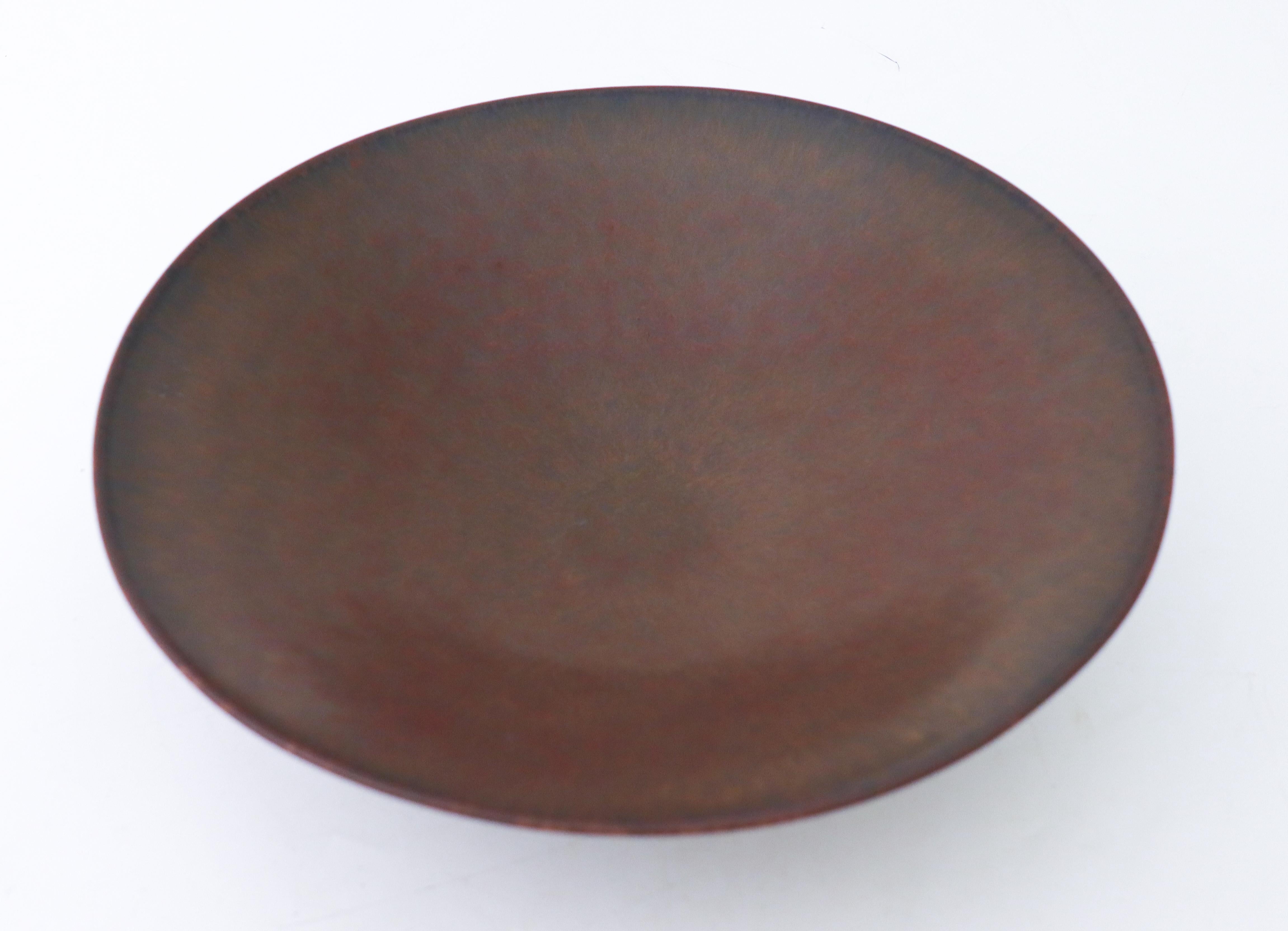 Glazed Large, Round Brown Bowl - Carl-Harry Stålhane - Rörstrand - Mid-20th Century For Sale