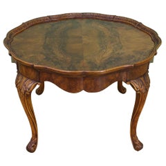 Antique Large Round Burr Walnut Coffee Table