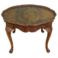 Large Round Burr Walnut Coffee Table