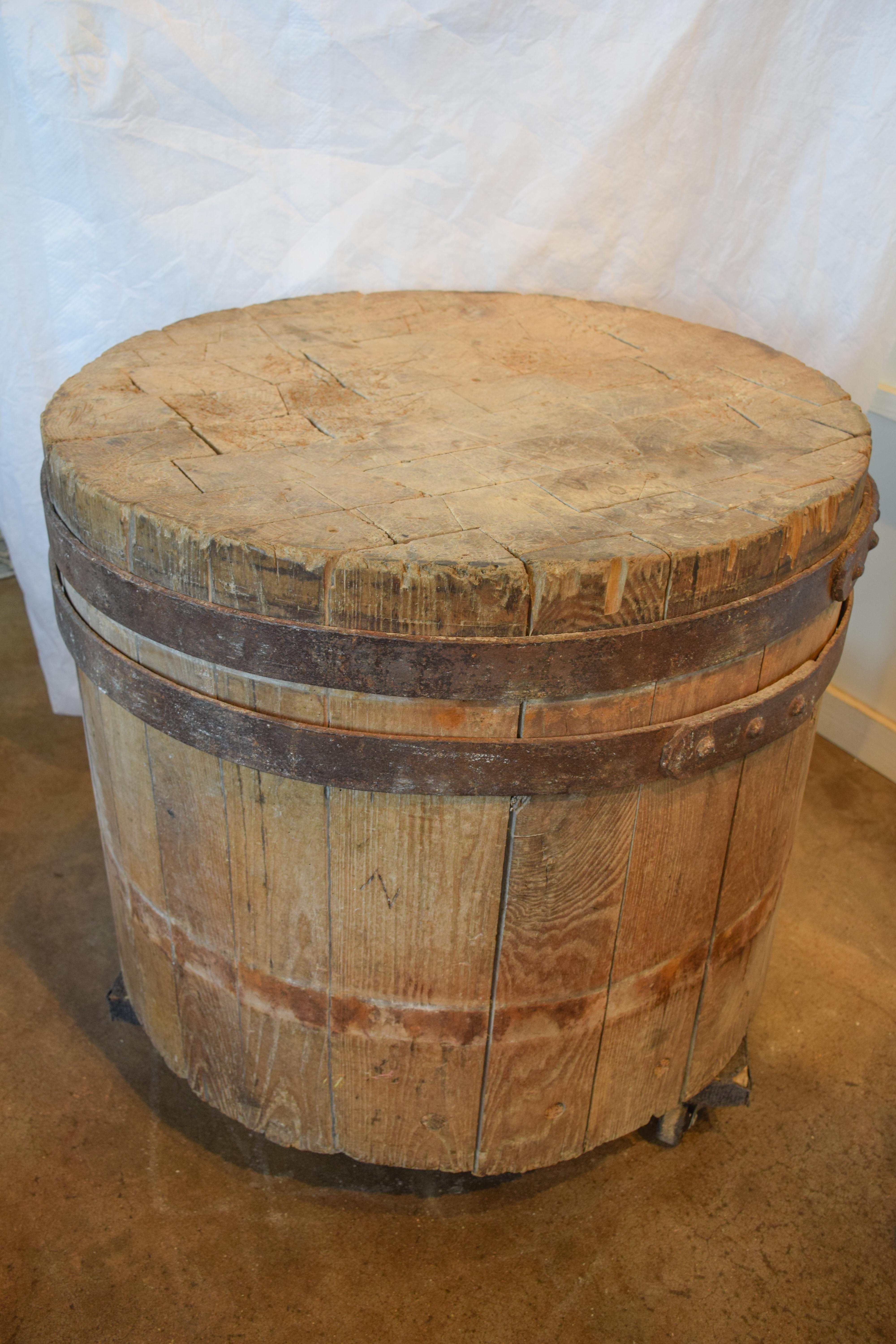 Swiss Large Round Butcher Block For Sale