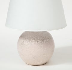 Large Round Ceramic Lamp, France, c. 1930-40, Signed: 'G.A.M France'