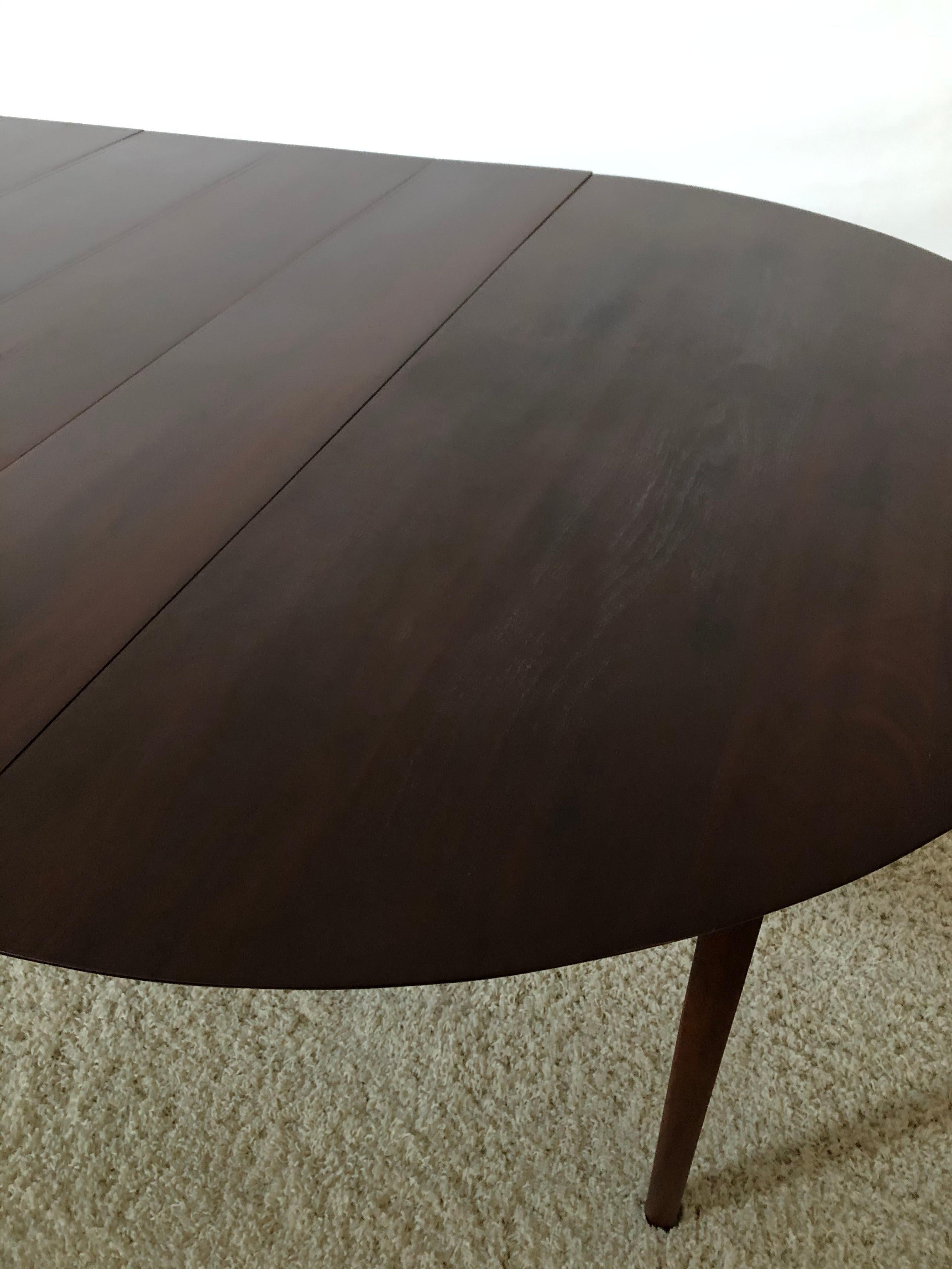 Large Round Charles Webb Midcentury Extension Dining Table 3