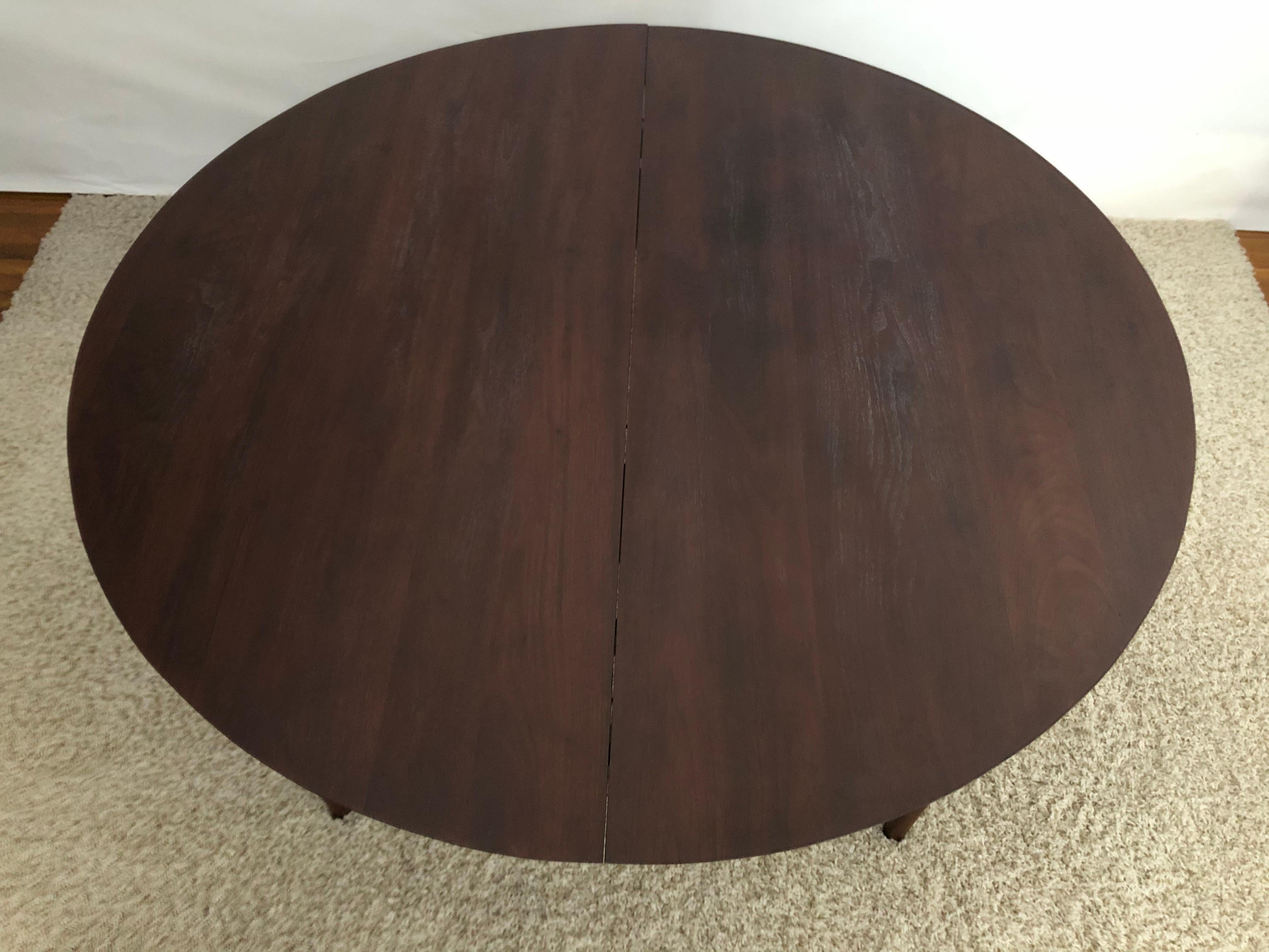 Large Round Charles Webb Midcentury Extension Dining Table 7