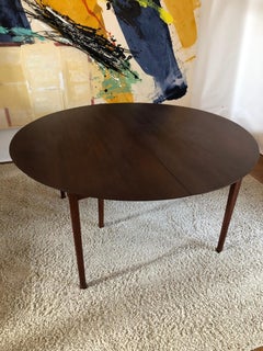 Large Round Charles Webb Midcentury Extension Dining Table