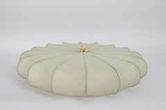 Large Round Cocoon Flushmount, Goldkant, Germany, 1970s